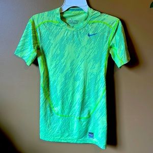 Nike Pro Combat size Small yellow/blue shirt